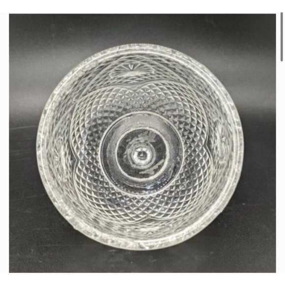 Avon Covered Butter Cheese Dish Small Round Clear Cut Glass Plate and Dome 6x5 - Picture 9 of 9